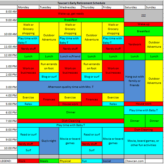early retirement schedule tawcan