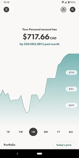Wealthsimple Trade interface
