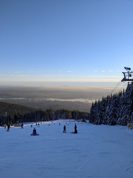 skiing