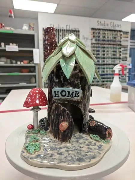 pottery fairy house