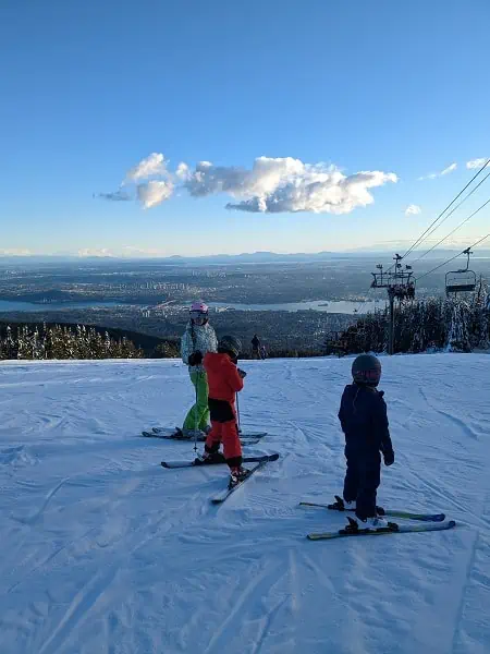 skiing