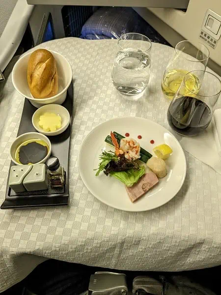 EVA business class food