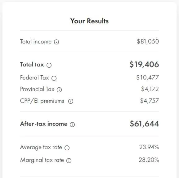 GIC tax calculation