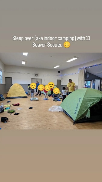 beavers sleep over
