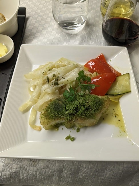 EVA business class meal