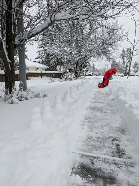 making snowmen