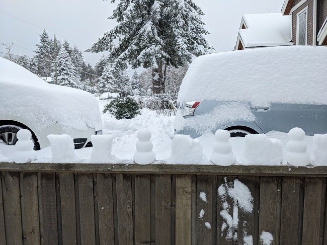 making snowmen