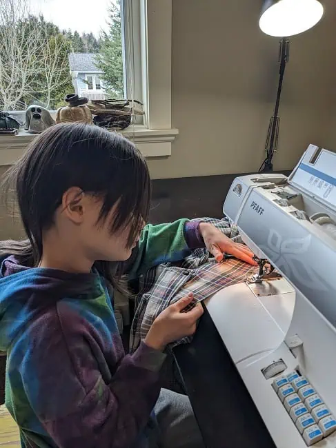 Using the sewing machine