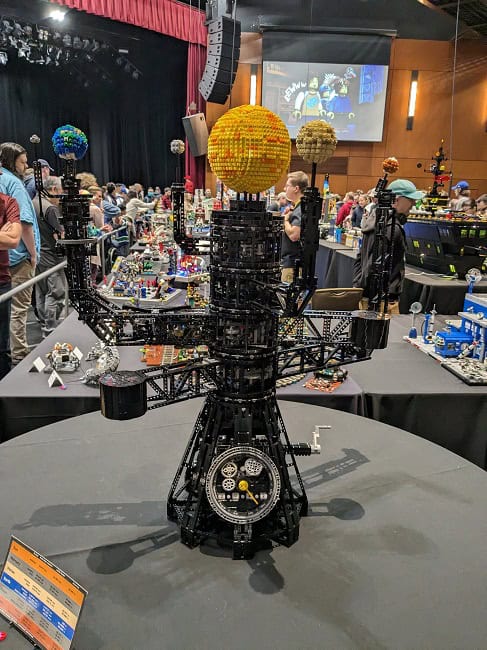 A very intricate Lego solar system