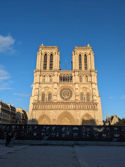 Notre Dame was still closed to the public