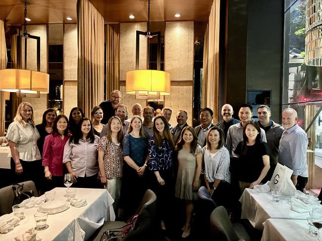 Group dinner at Black & Blue