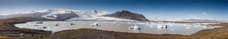 Panoramic view of Fjallsárlón