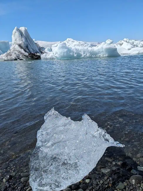 Icebergs everywhere at the lagoon