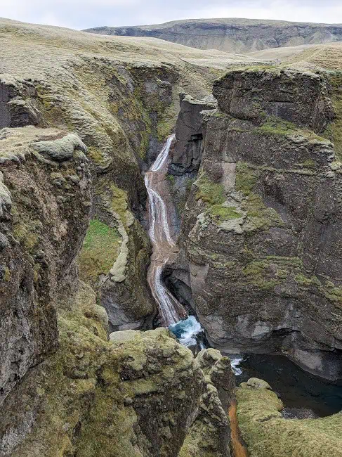 A cool waterfall at the end of the trail