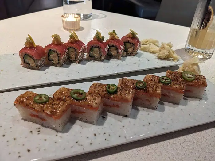 Oshi sushi at Minami, it was so delicious we ordered two sets