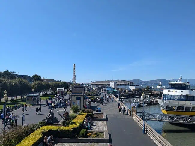 Pier 39. Many tourists for a Monday