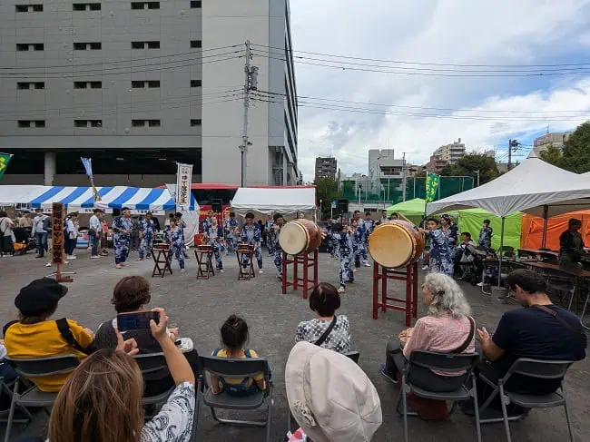 I walked by a local festival and enjoyed some traditional Japanese drumming and music