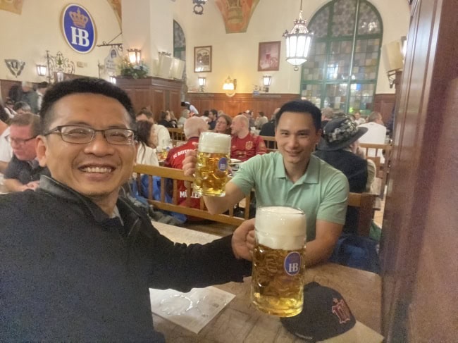 Prost! I ordered a round beer with my choppy German
