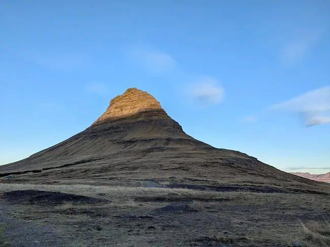 The magnificent Kirkjufell, the iconic 463-meter free-standing peak.