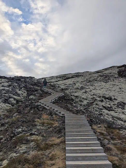 It was cold and windy at the top of the crater!