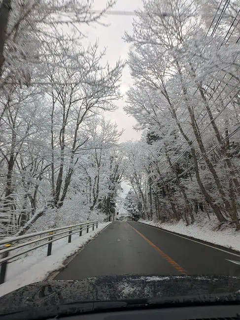 It snowed for a couple of days while we were in Lake Yamanaka