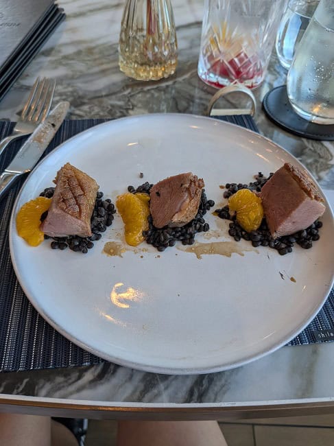 Duck breasts… this was so delicious I had three dishes in total