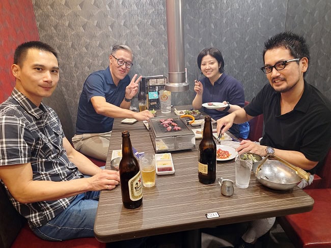 Having Yakiniku (Japanese BBQ)